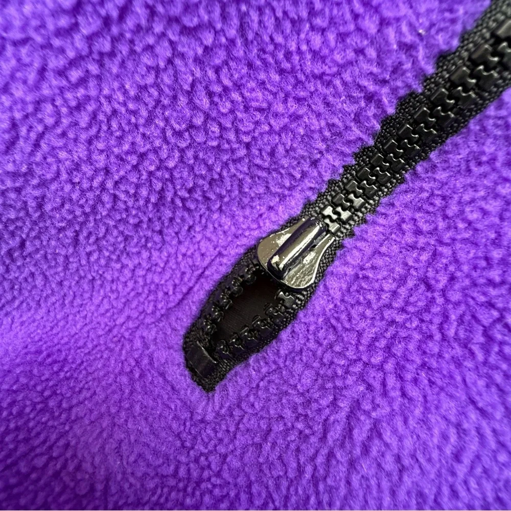 Vintage Columbia 90s Fleece Full Zip Sweater Jacket Made in USA Purple XL Tall